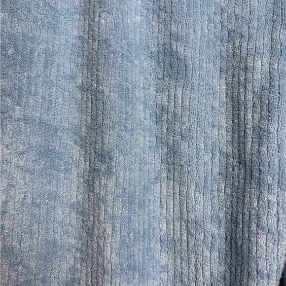 Z Supply Light Blue Ribbed French Terry Wide Leg Knit Pants. Elastic Waist. Soft - Picture 3 of 16